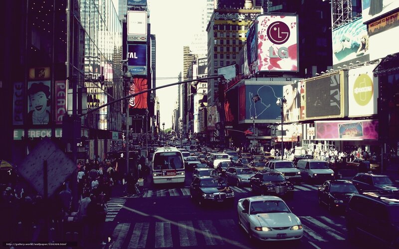 Times Square Traffic — Purple