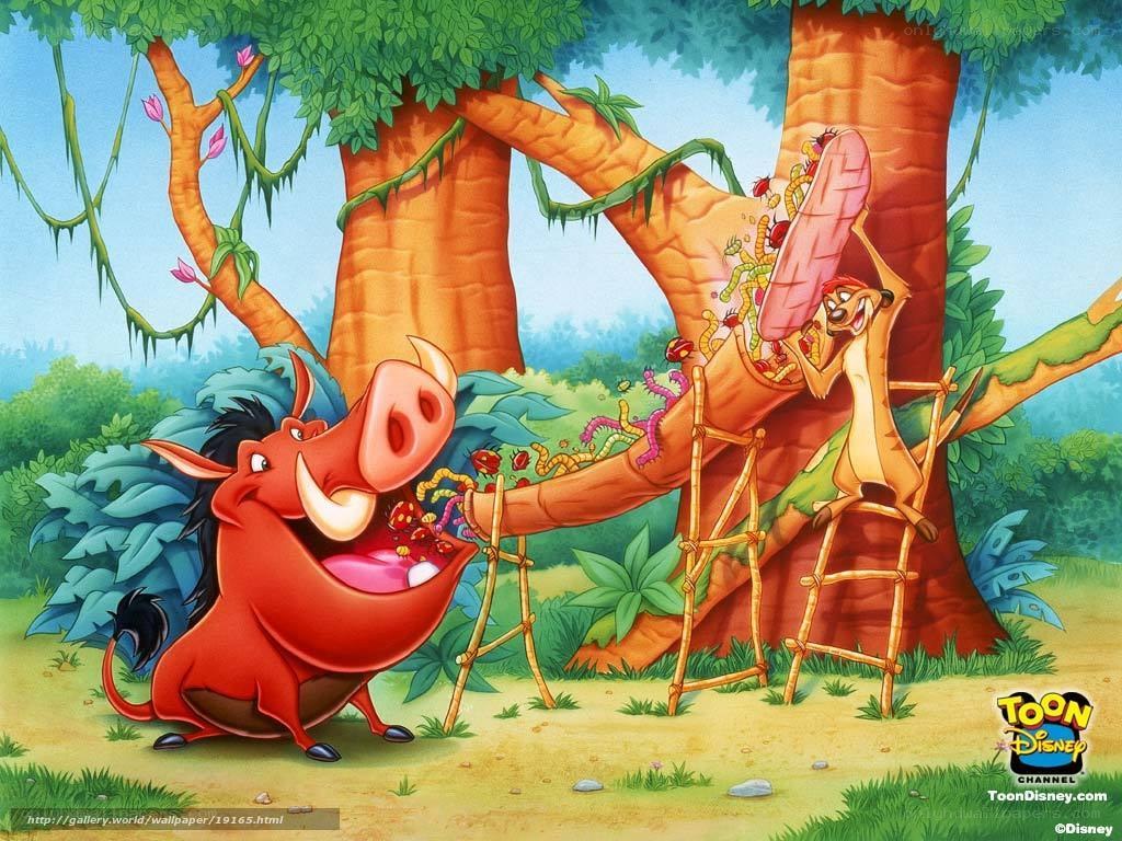 Timon and Pumbaa in the jungle