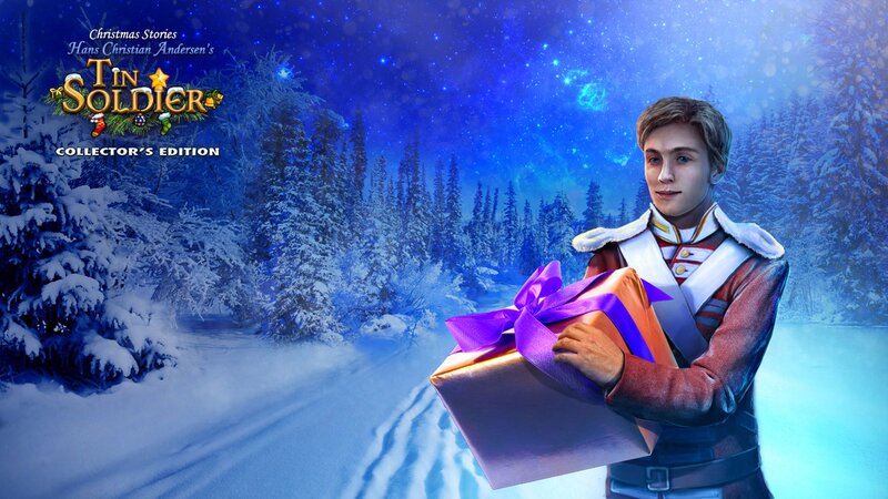 Tin Soldier Holding Gift