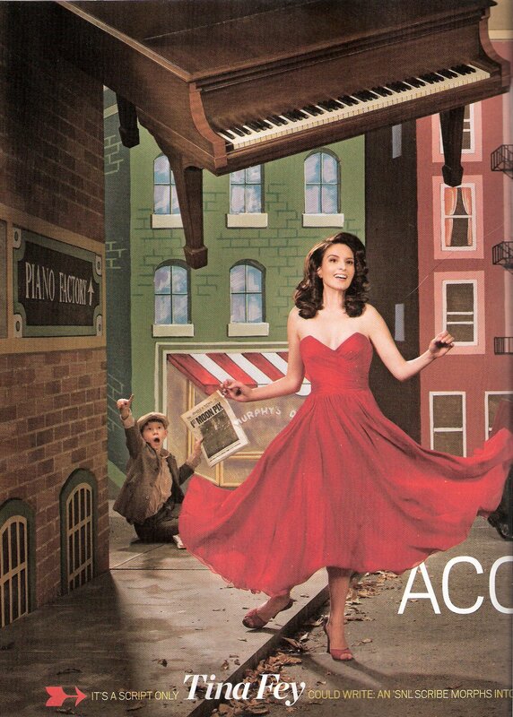 Tina Fey in red dress