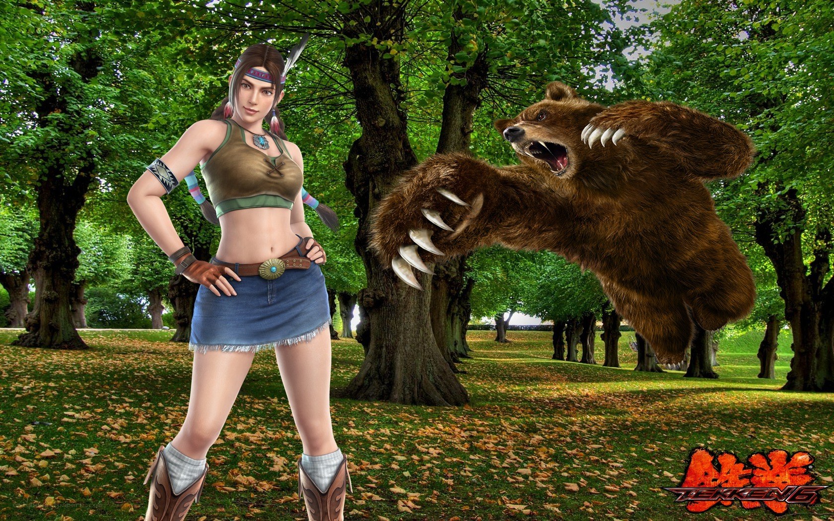 Tina vs Bear in Forest