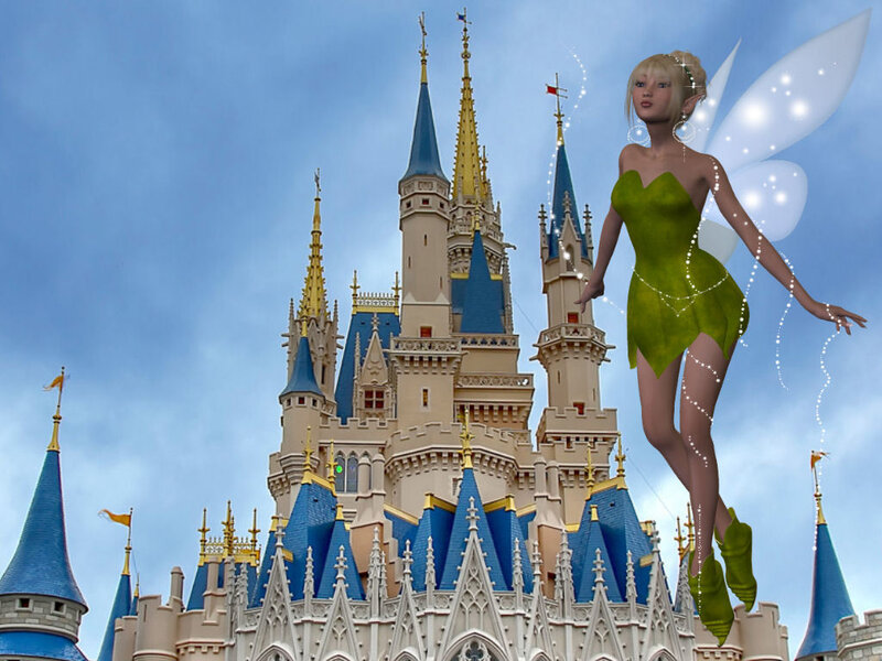 Tinker Bell at Cinderella Castle