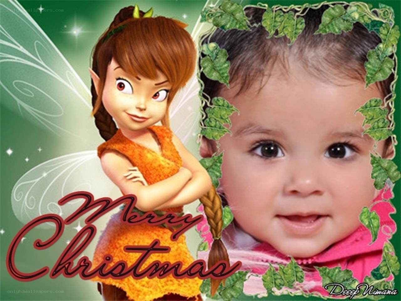 Tinker Bell Christmas card