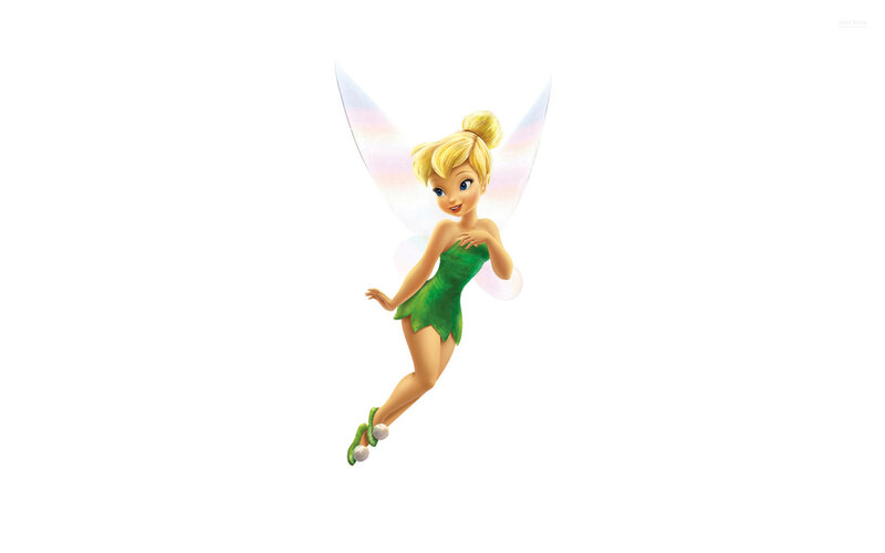 Tinker Bell Flying — Green, Playful