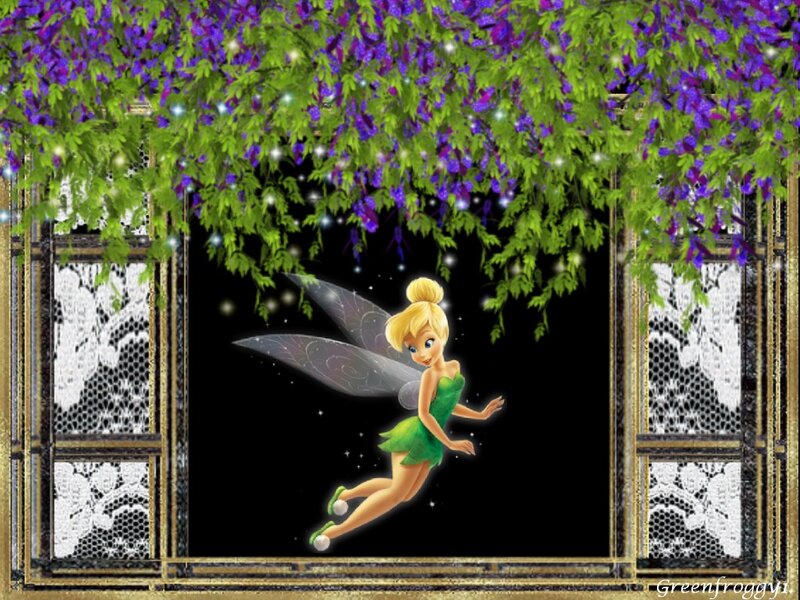 Tinker Bell Flying — Green