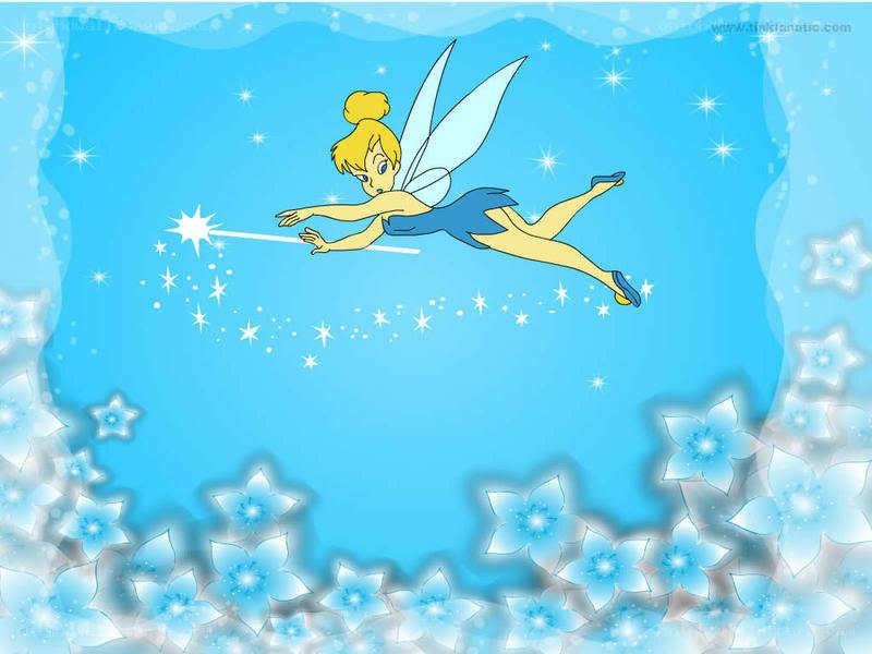 Tinker Bell flying with magic