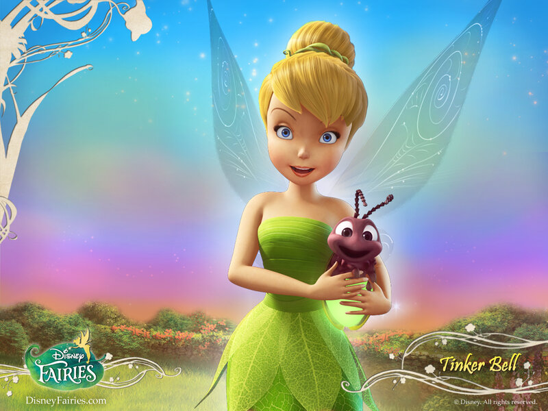 Tinker Bell Holding a Bug
