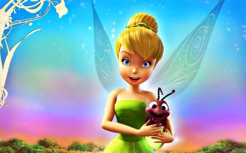 Tinker Bell Holding a Firefly