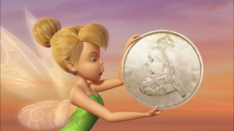 Tinker Bell Holding Coin