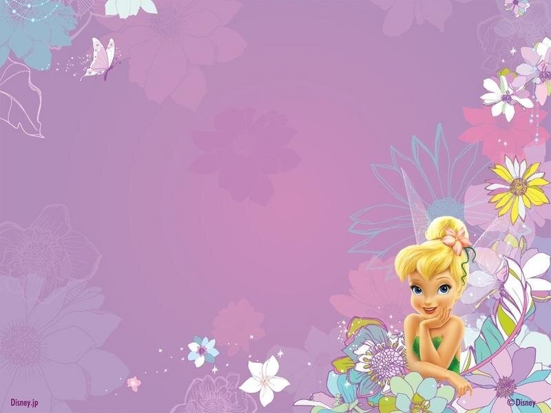 Tinker Bell in a floral garden