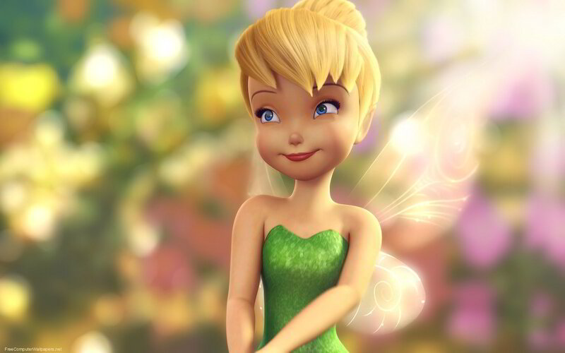 Tinker Bell in a garden