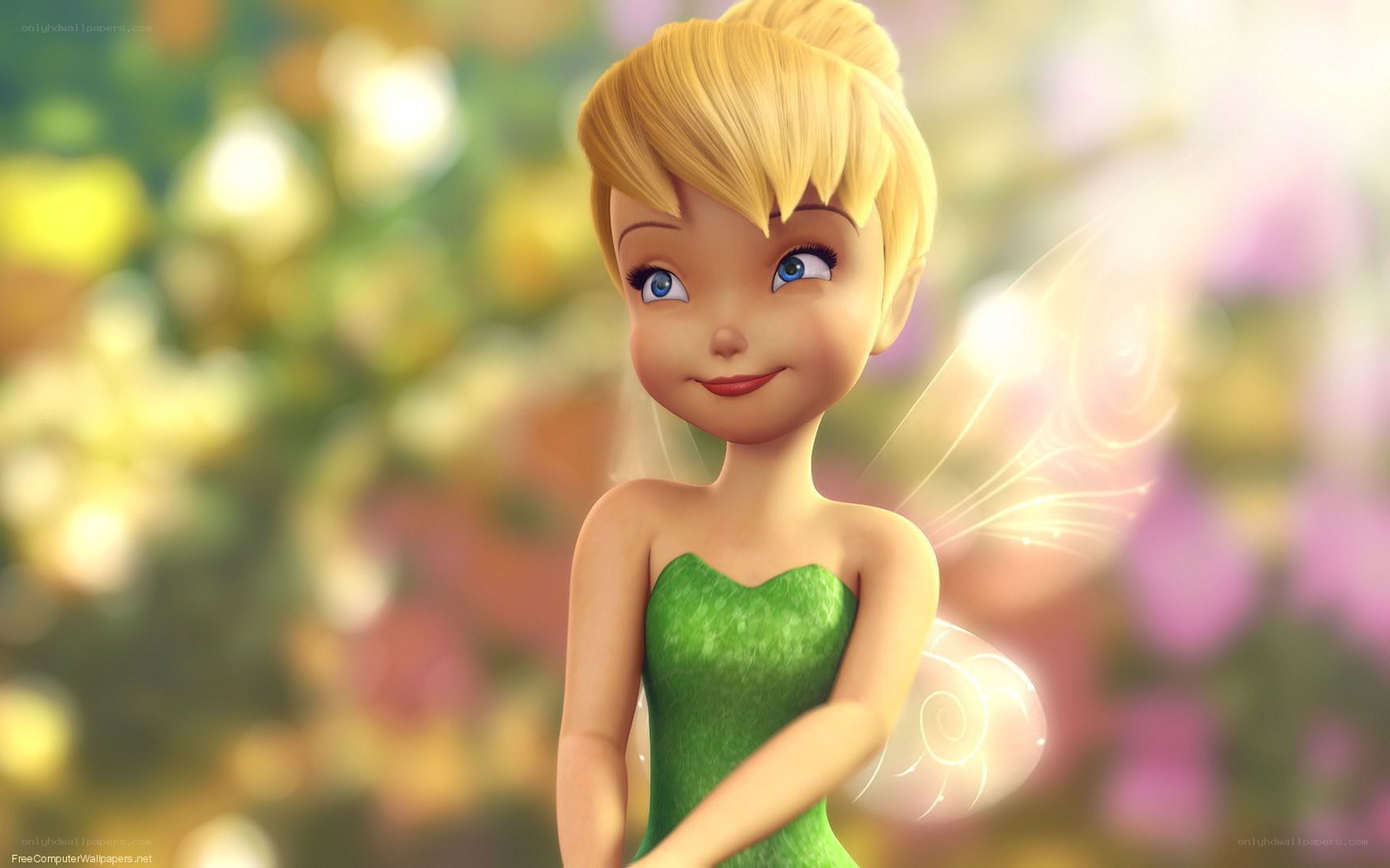 Tinker Bell in a garden