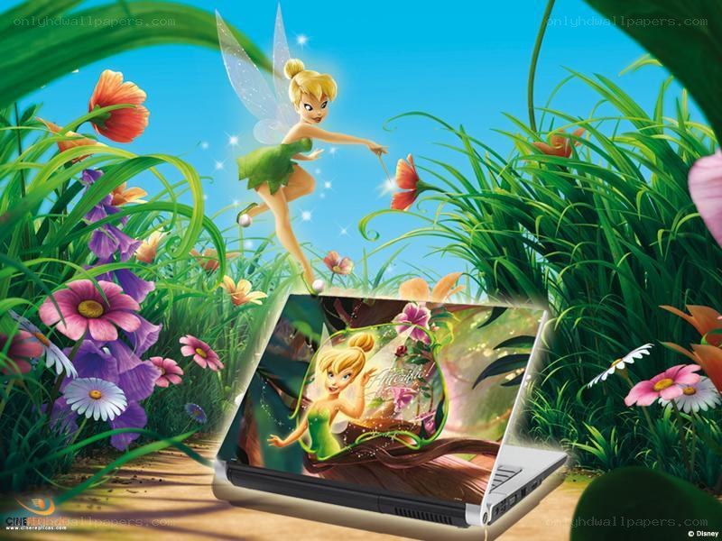 Tinker Bell in a garden