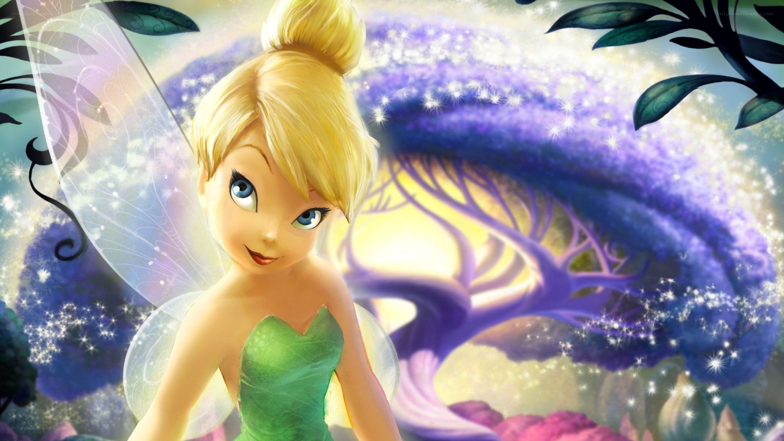 Tinker Bell in a magical forest