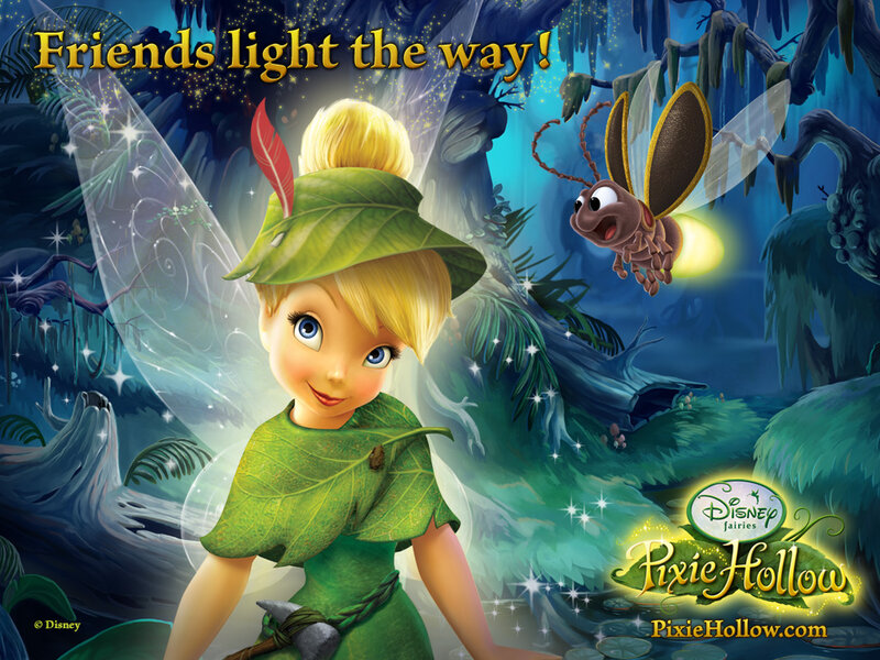 Tinker Bell in Forest — Green