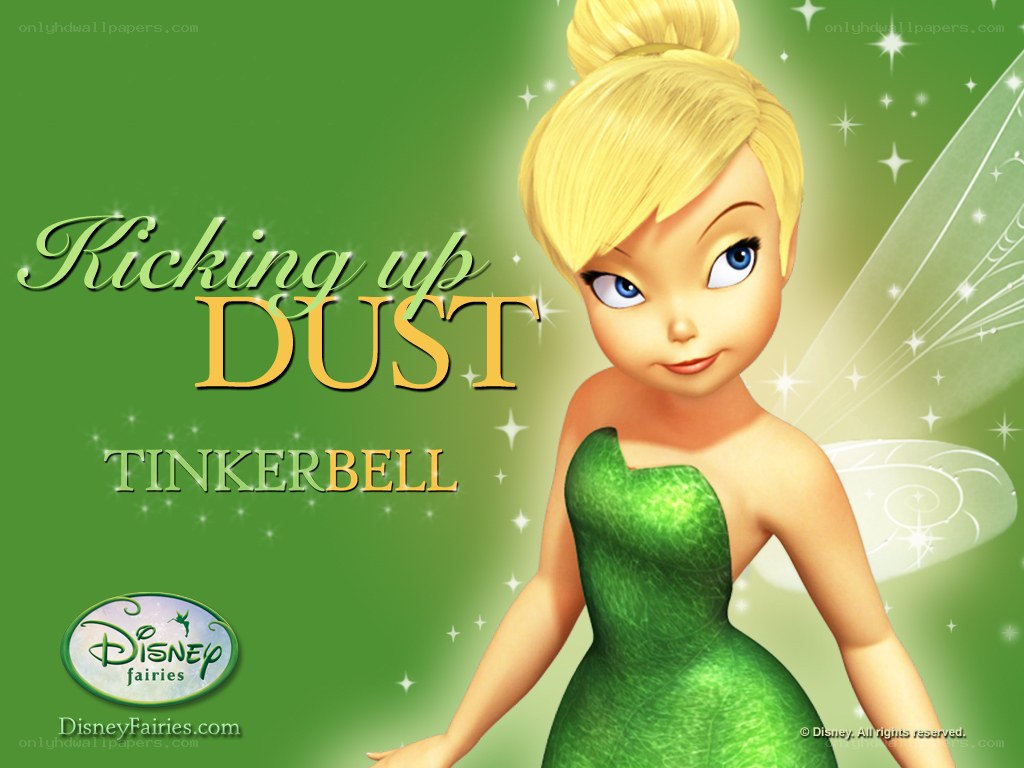 Tinker Bell kicking up dust