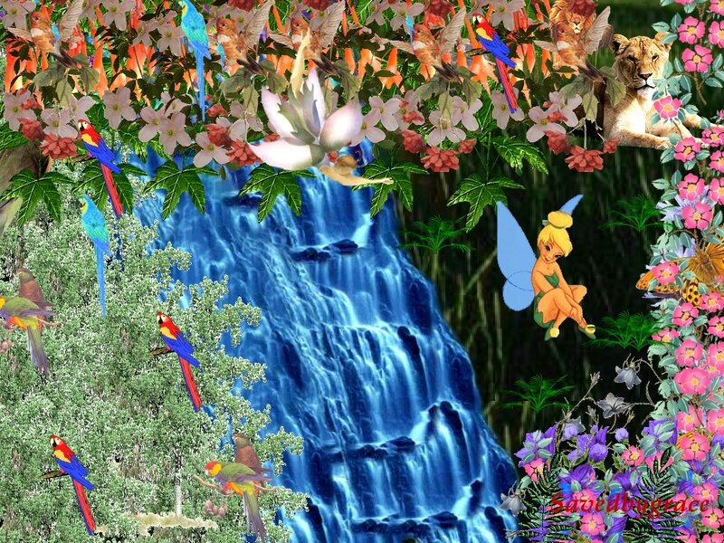 Tinker Bell Near Waterfall