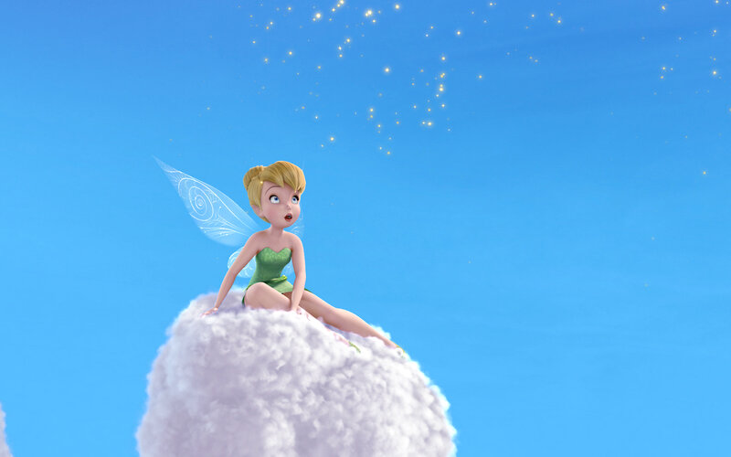 Tinker Bell on a Cloud — Blue