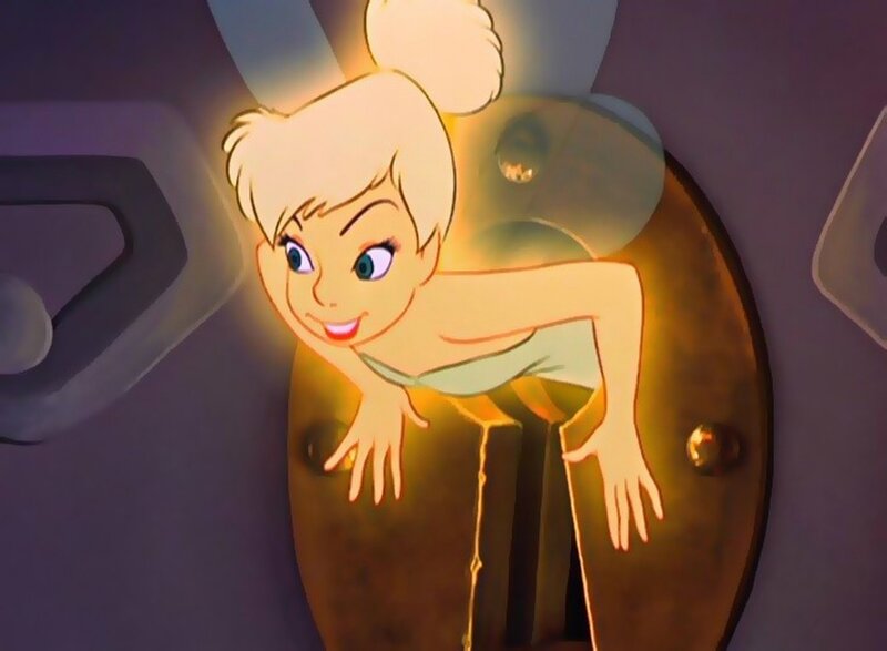 Tinker Bell Peeking Through Door