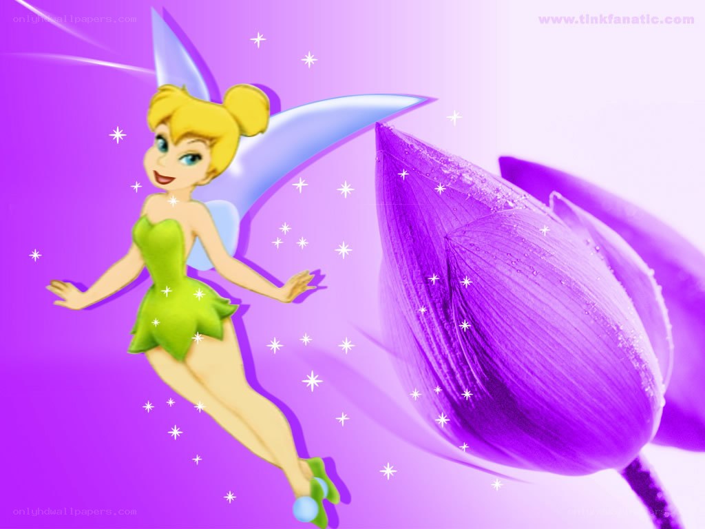 Tinker Bell with purple flower