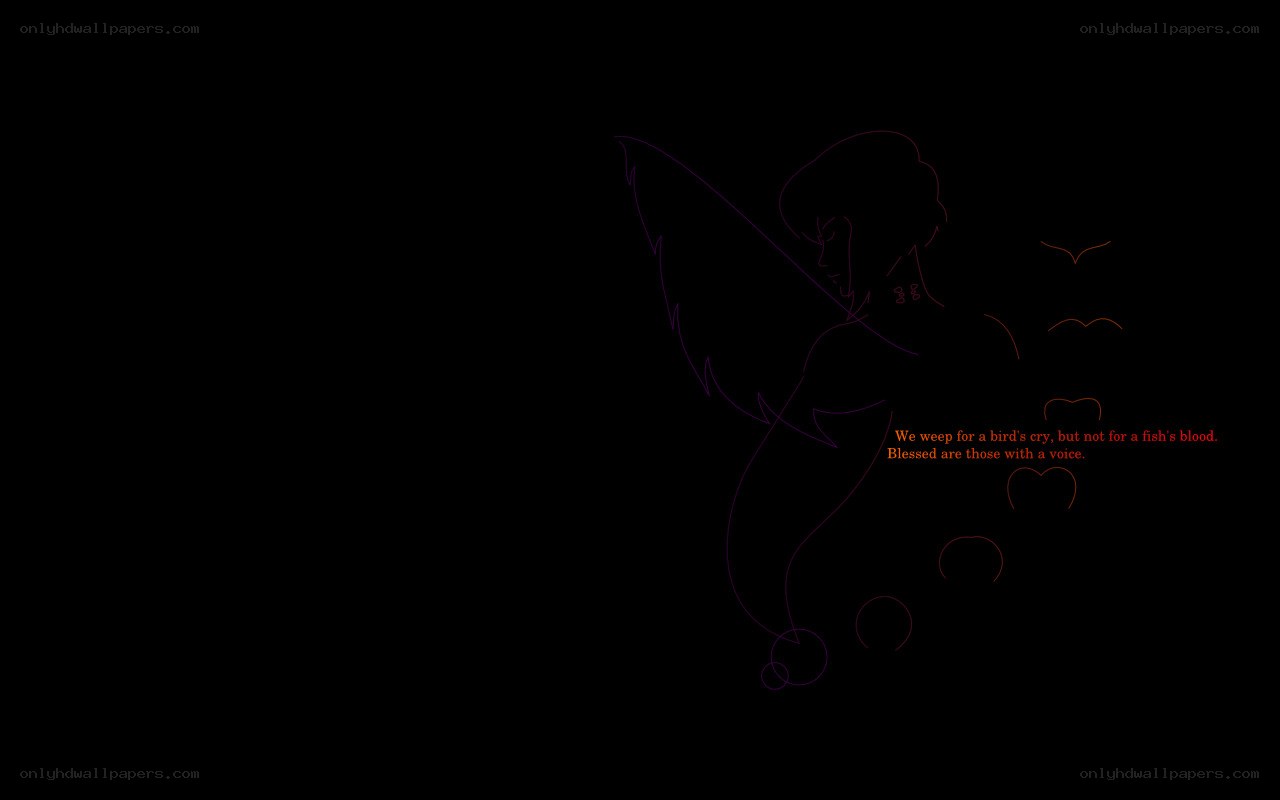 tinkerbell with quote
