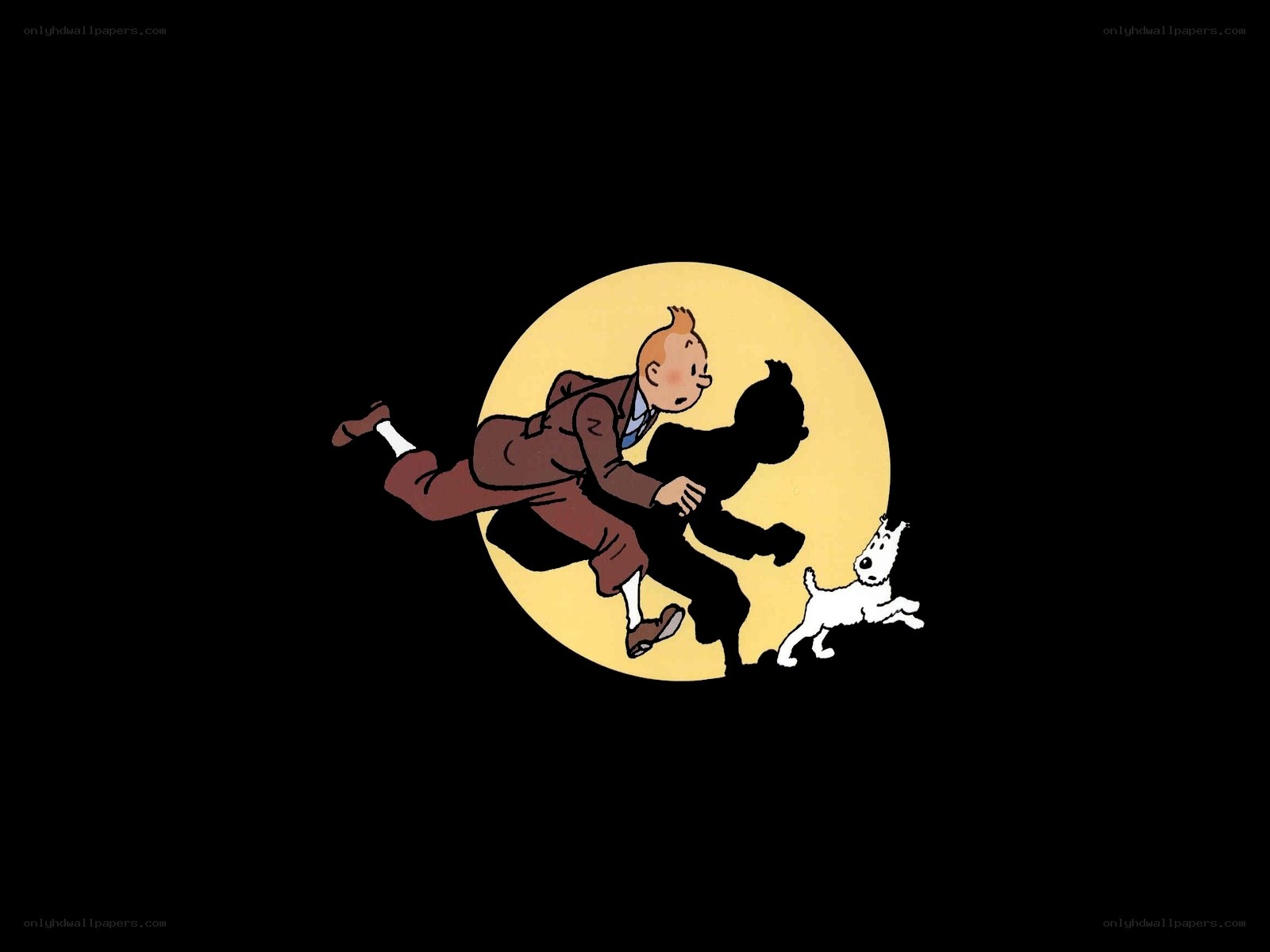 Tintin and Snowy running