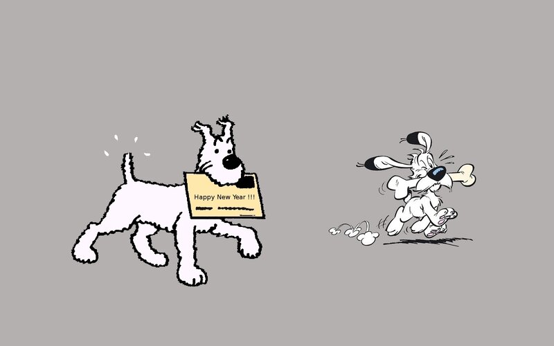 Tintin and Snowy running