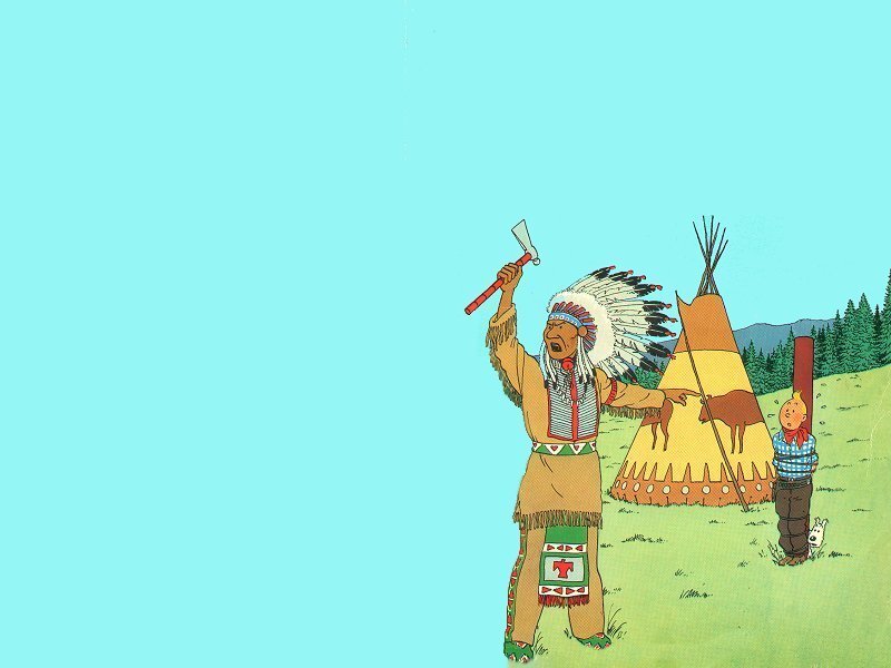 Tintin and the Native American chief