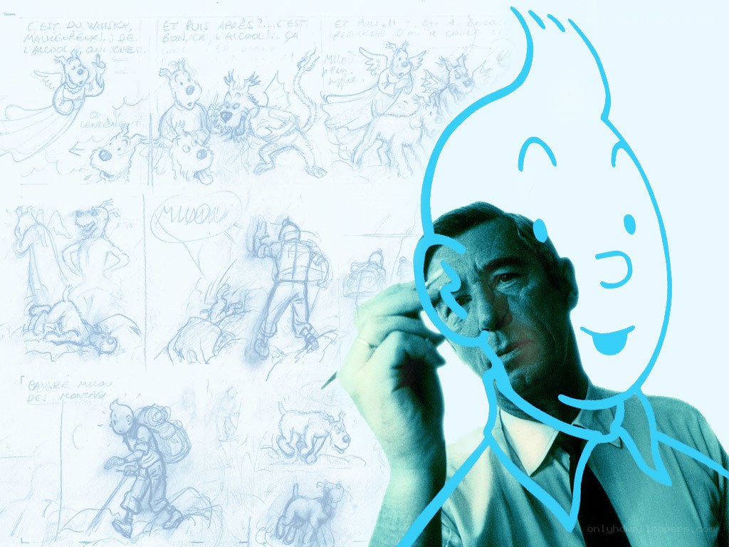 Tintin artist at work