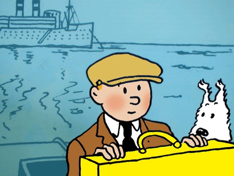 Tintin at the helm