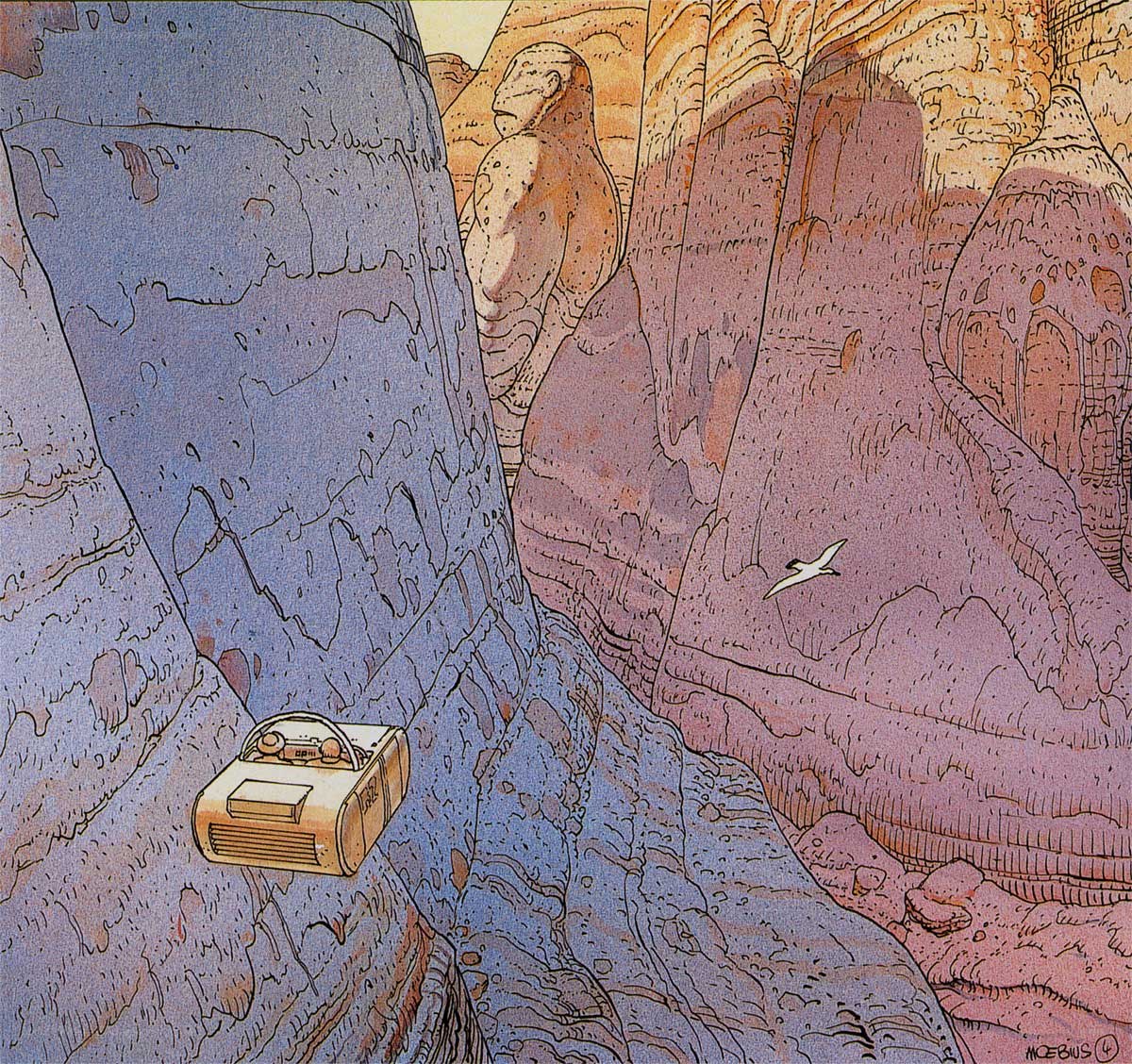Tintin in a canyon