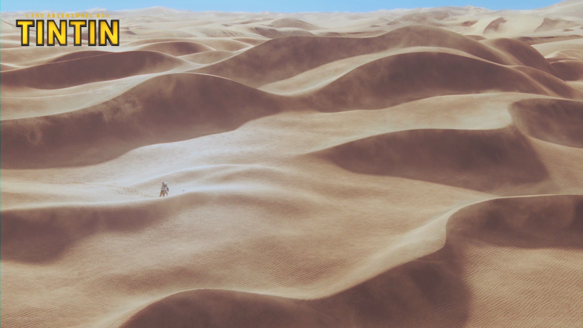 Tintin in the desert