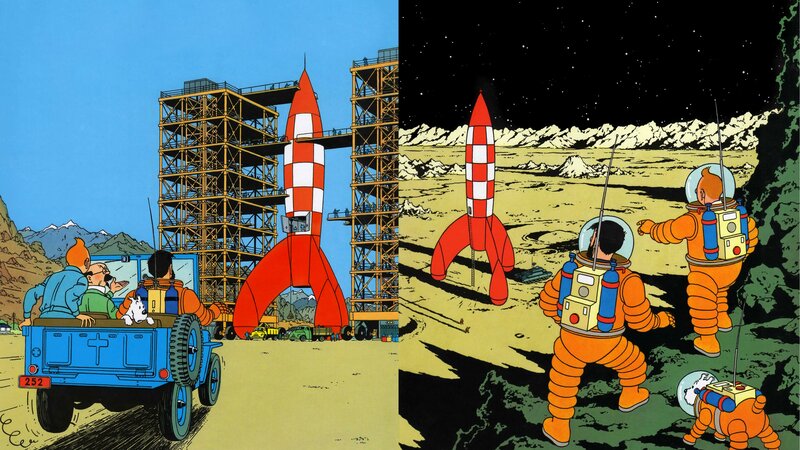 Tintin on Moon Mission