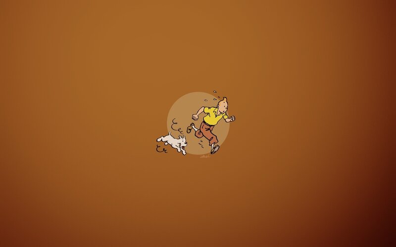 Tintin Running with Dog — Brown