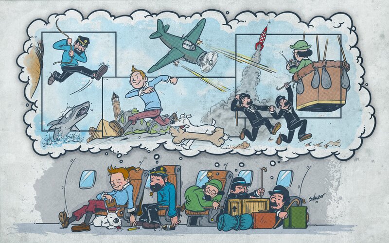 Tintin's Airplane Daydream