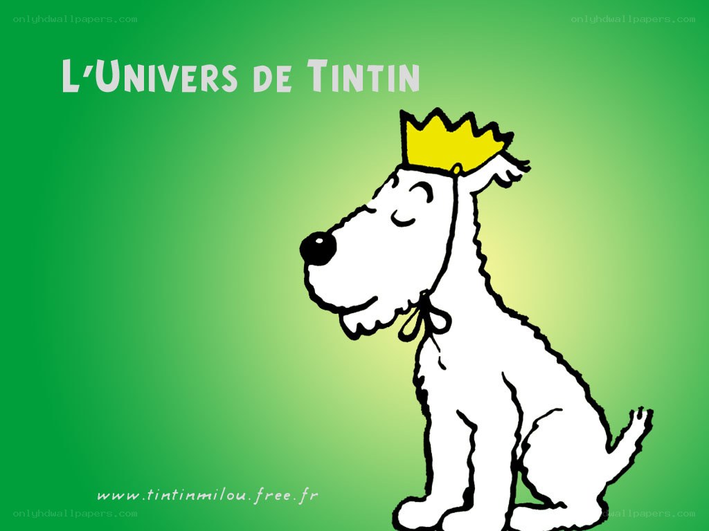 Tintin's dog with a crown