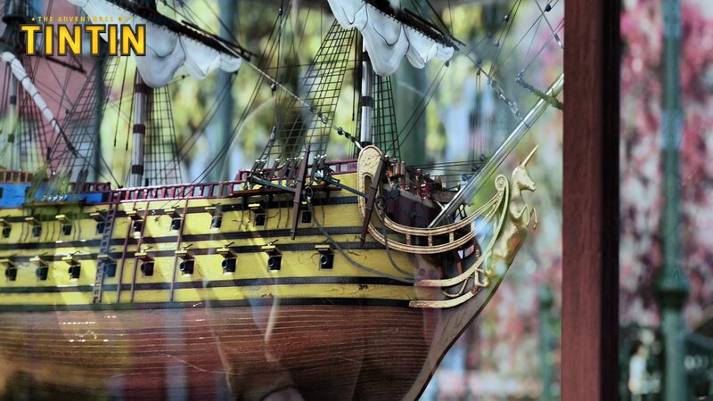 Tintin ship model display