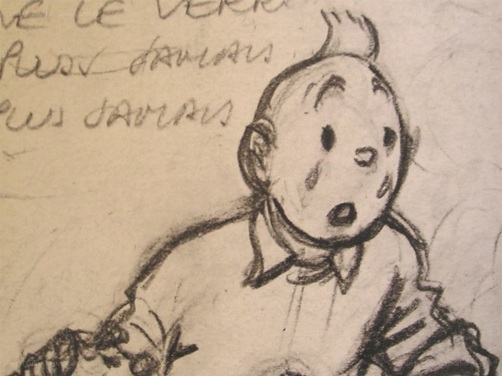 Tintin sketch drawing