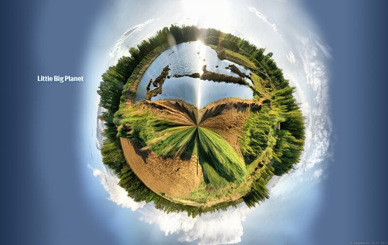 Tiny Planet Landscape — Green