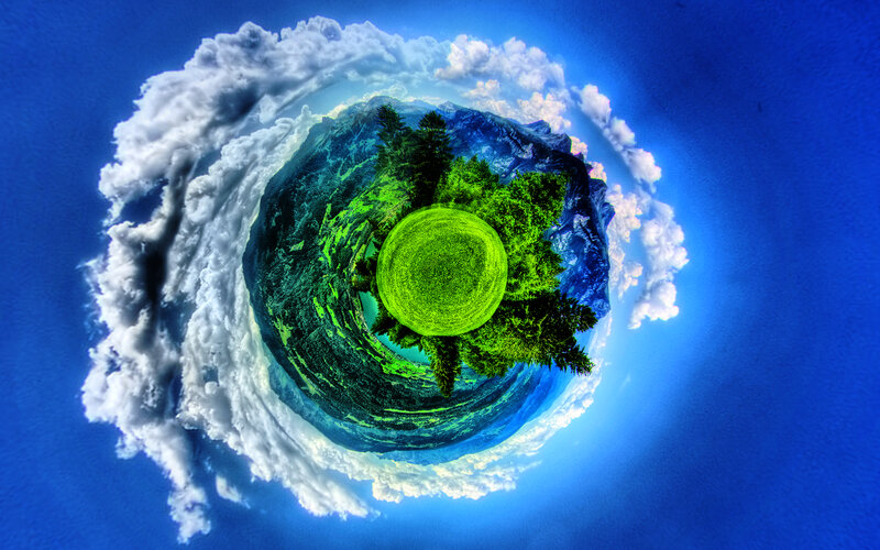 tiny planet landscape
