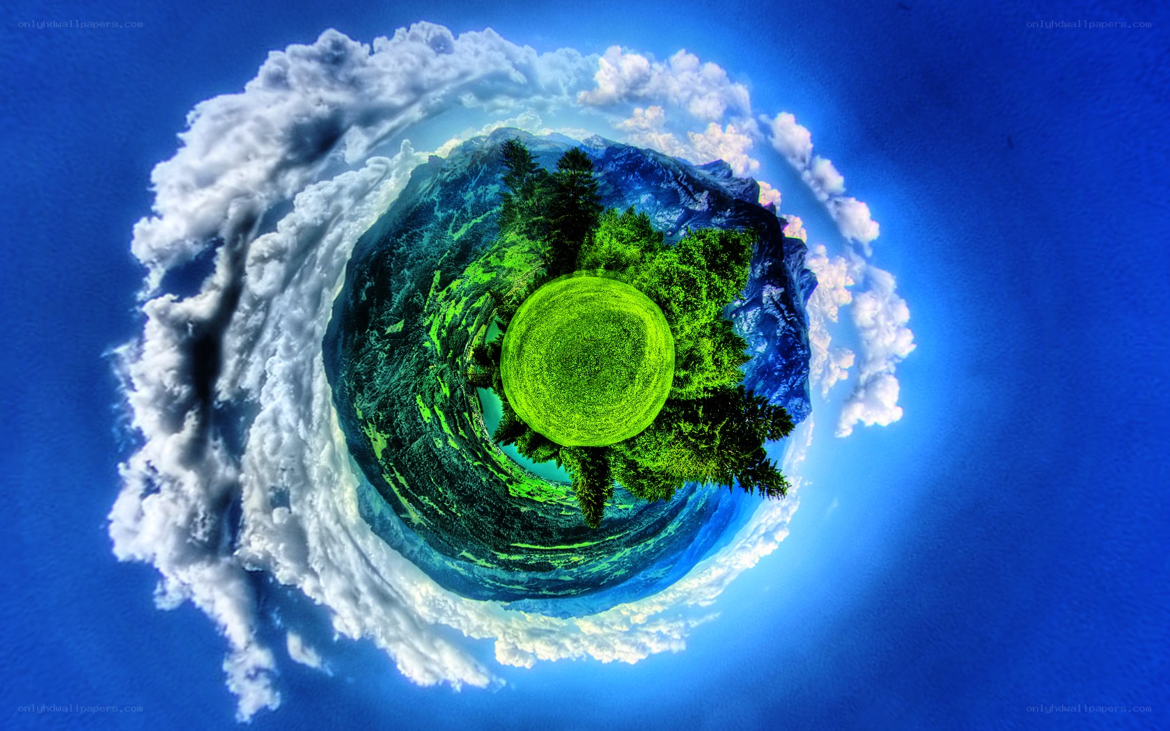 tiny planet landscape