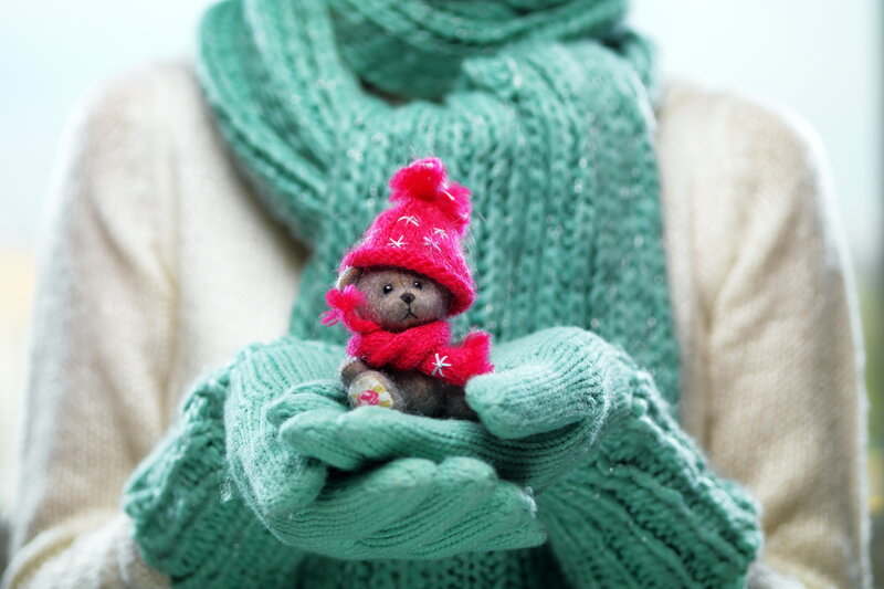 Tiny Teddy Bear in Hands