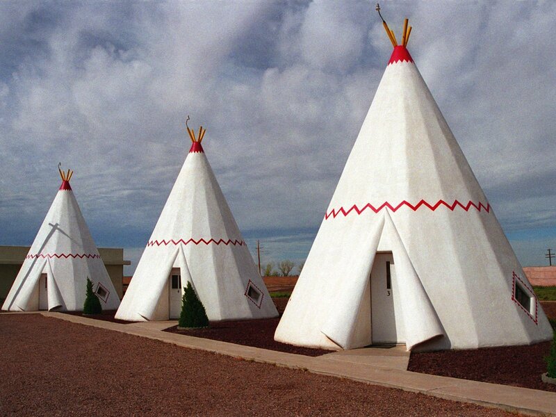 Tipi-style motel units