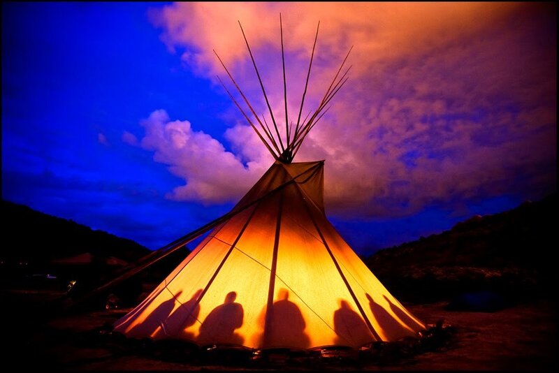 Tipi Tent at Dusk