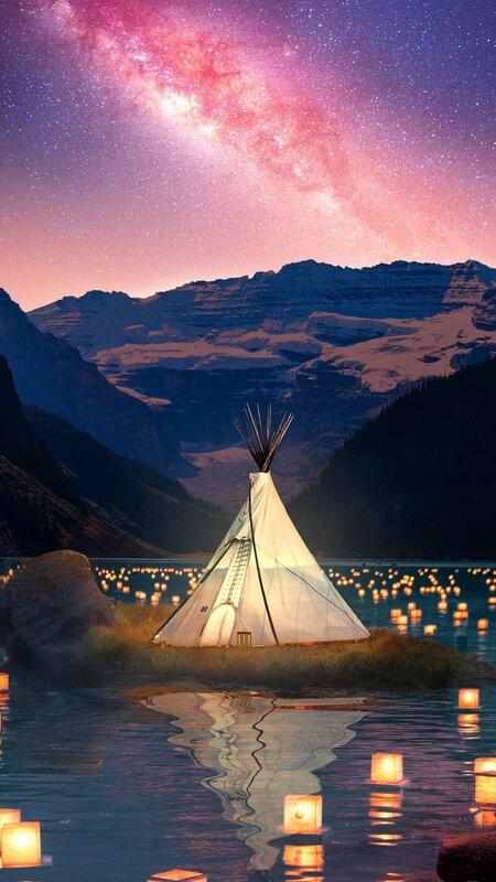 Tipi Tent on Island