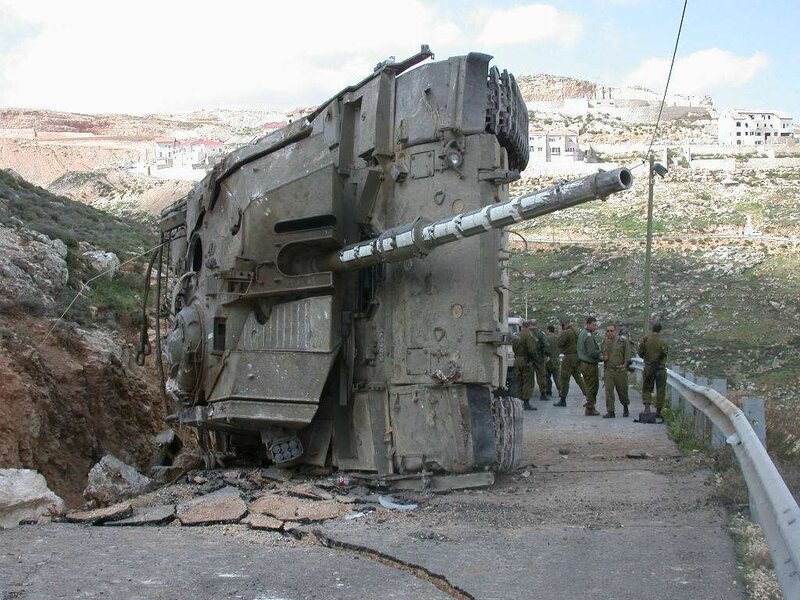 Tipped Tank on Road