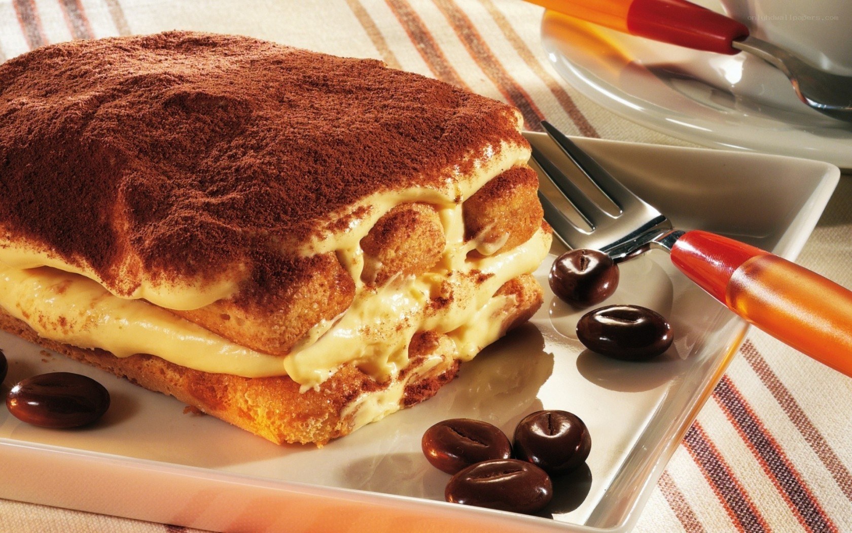 Tiramisu dessert on a plate