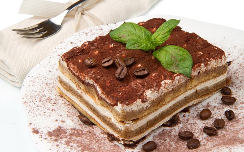 Tiramisu Dessert Slice — Brown, Appetizing