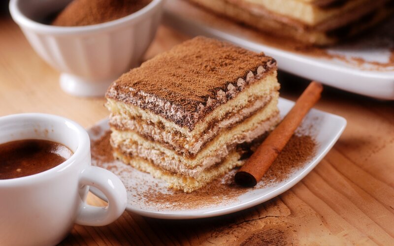 Tiramisu Dessert Slice — Brown