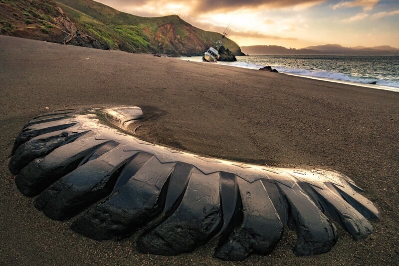 Tire on Beach